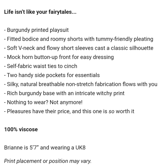 Hemlock button up v neck playsuit - Picture 6 of 9